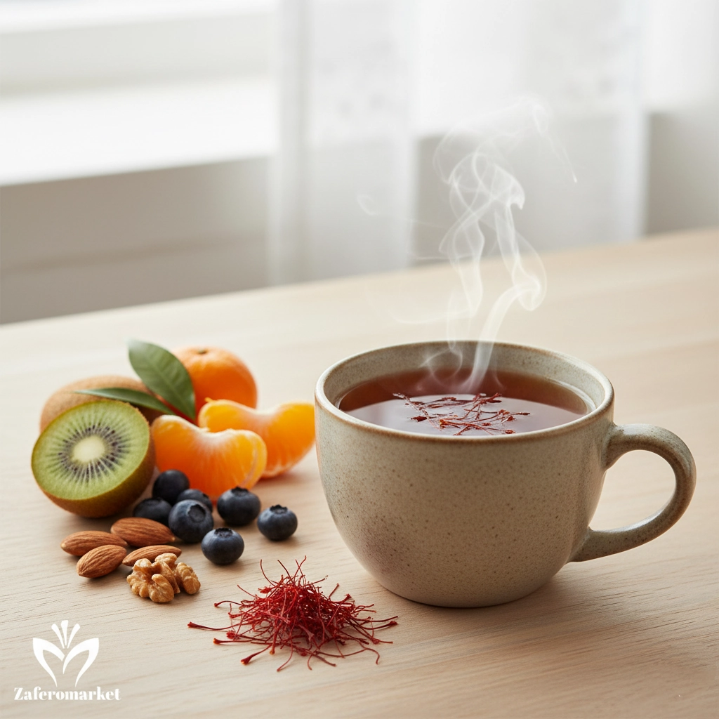 تغذیه پوست از درون با زعفران و رژیم سالم