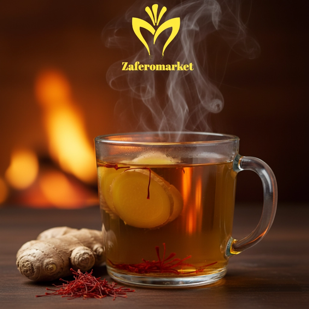 4️⃣ چای زعفران و زنجبیل؛ ترکیبی برای تقویت سیستم ایمنی