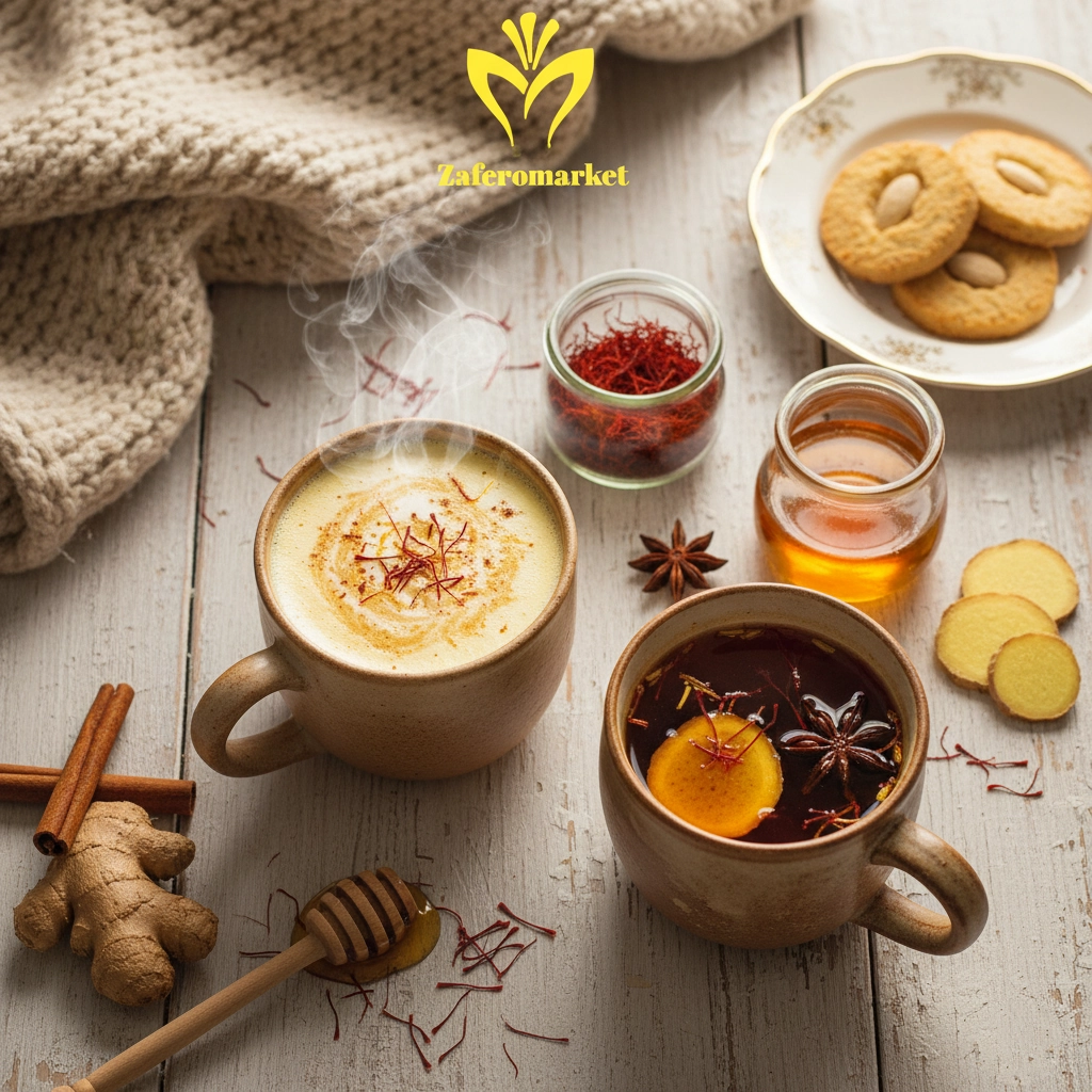 نوشیدنی‌های گرم با زعفران برای هوای سرد؛ طعمی طلایی برای روزهای زمستانی
