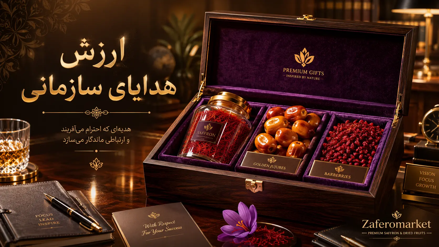 راهنمای خرید پک هدیه زعفران برای مدیران