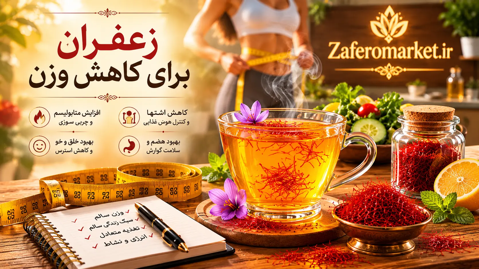 آیا زعفران باعث لاغری می‌شود؟ | راز کنترل اشتها و چربی‌سوزی