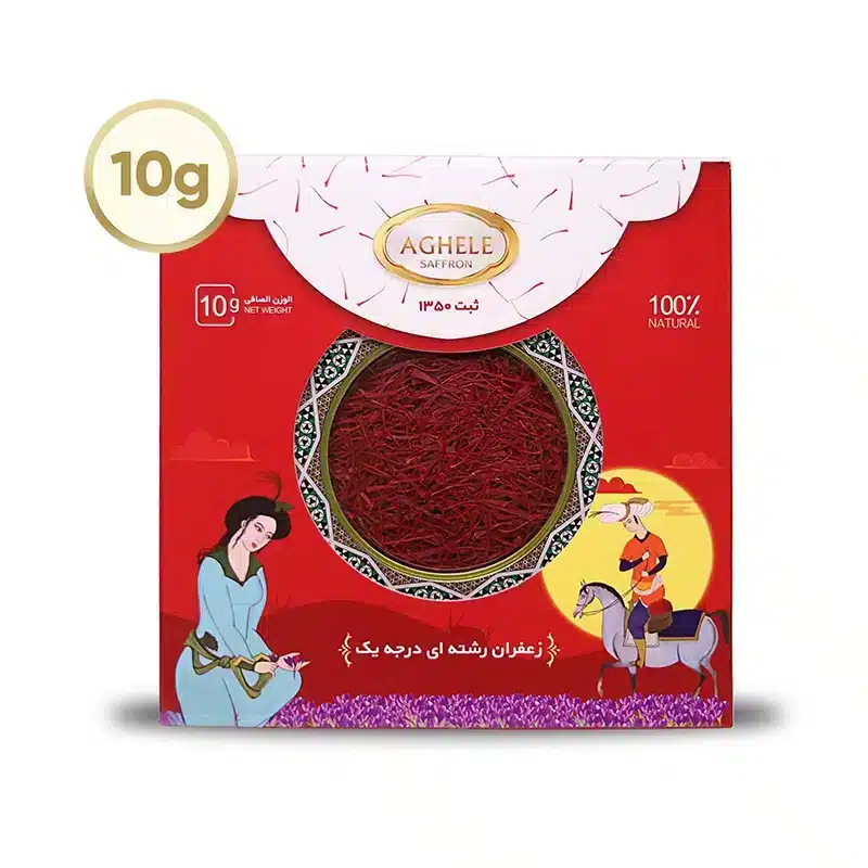 زعفران نگین 10 گرمی در بسته بندی خاتم – زعفران نگین زعفرو مارکت