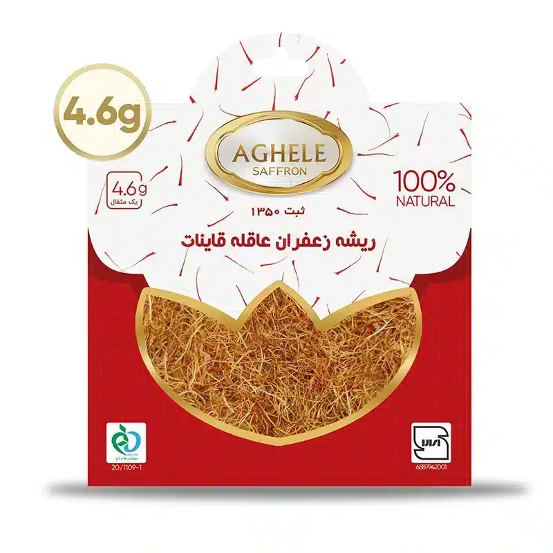 تصویر اصلی محصول ریشه زعفران یک مثقالی در بسته بندی پاکتی