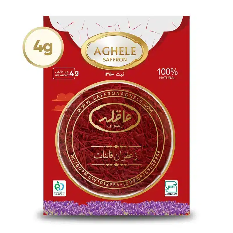 نمای محصول باکس 10 عددی زعفران نگین 4 گرمی در بسته بندی طلقی (نوع: نگین) - نوع بسته‌بندی